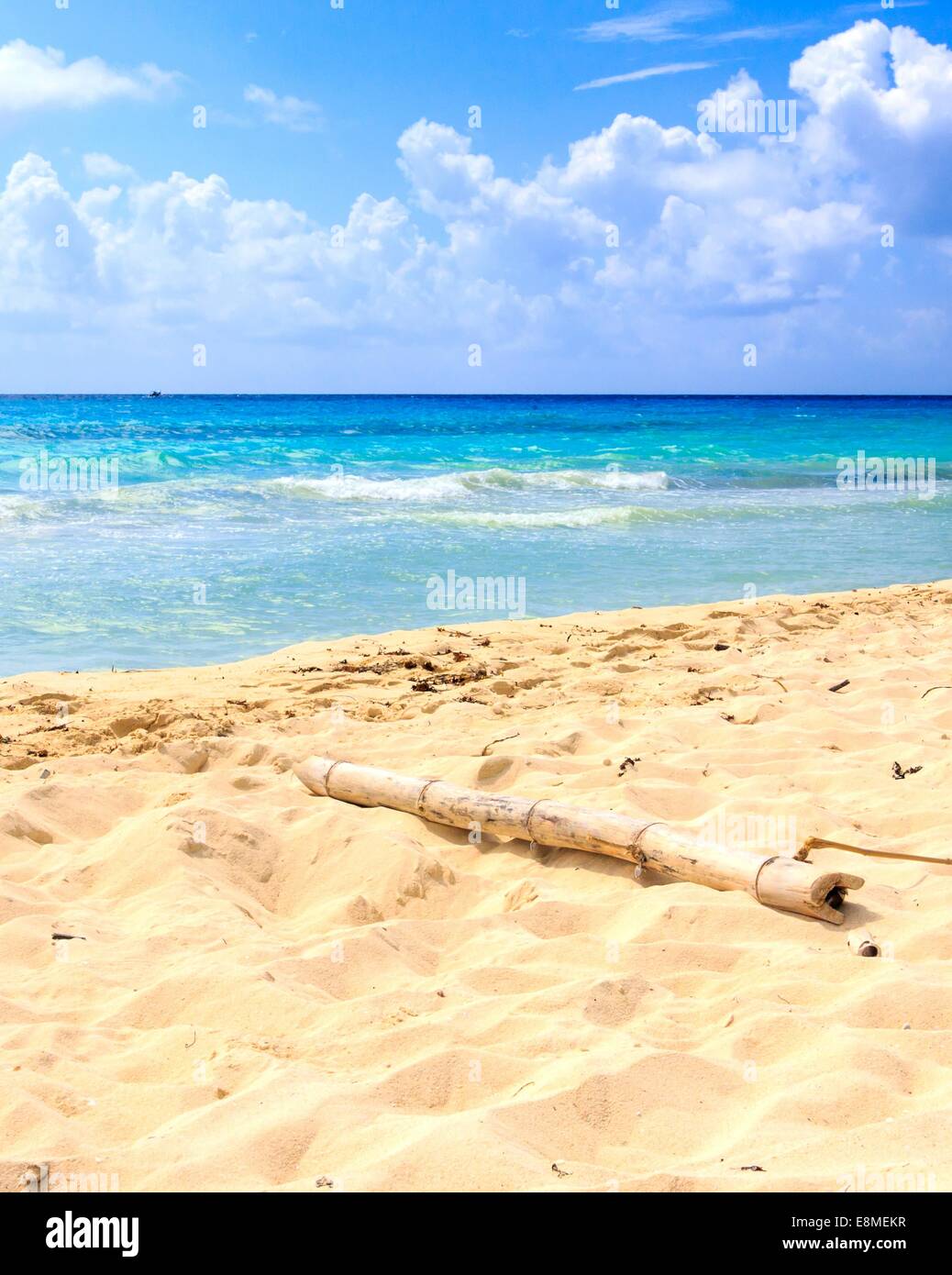 Mar dei Caraibi scenario in Playacar ( Playa Del Carmen ), Messico Foto Stock