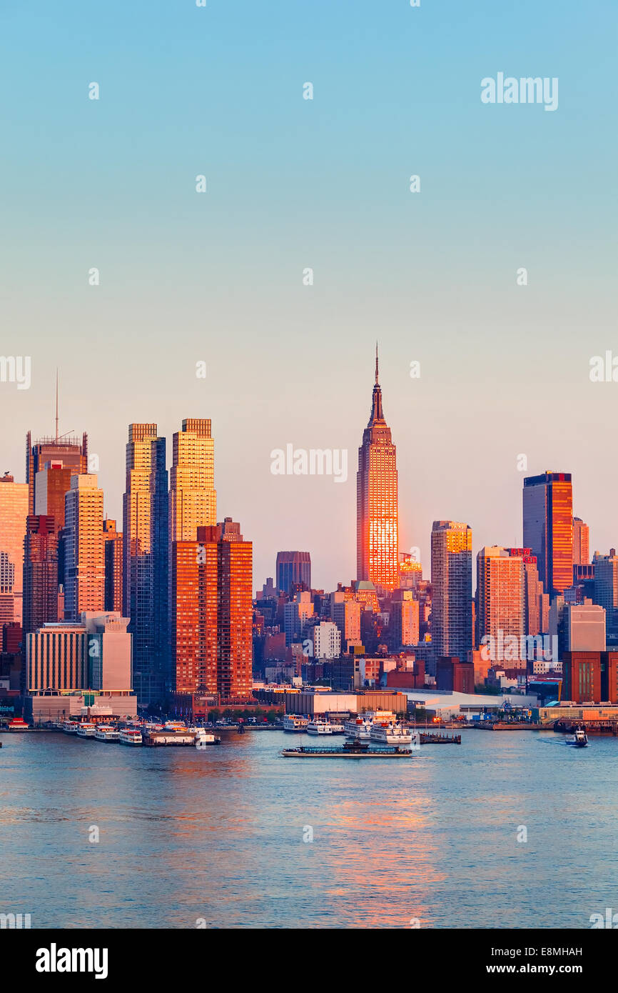 Manhattan al tramonto Foto Stock