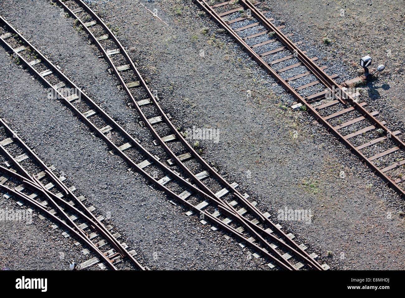 Binari del treno, Germania, Europa Foto Stock