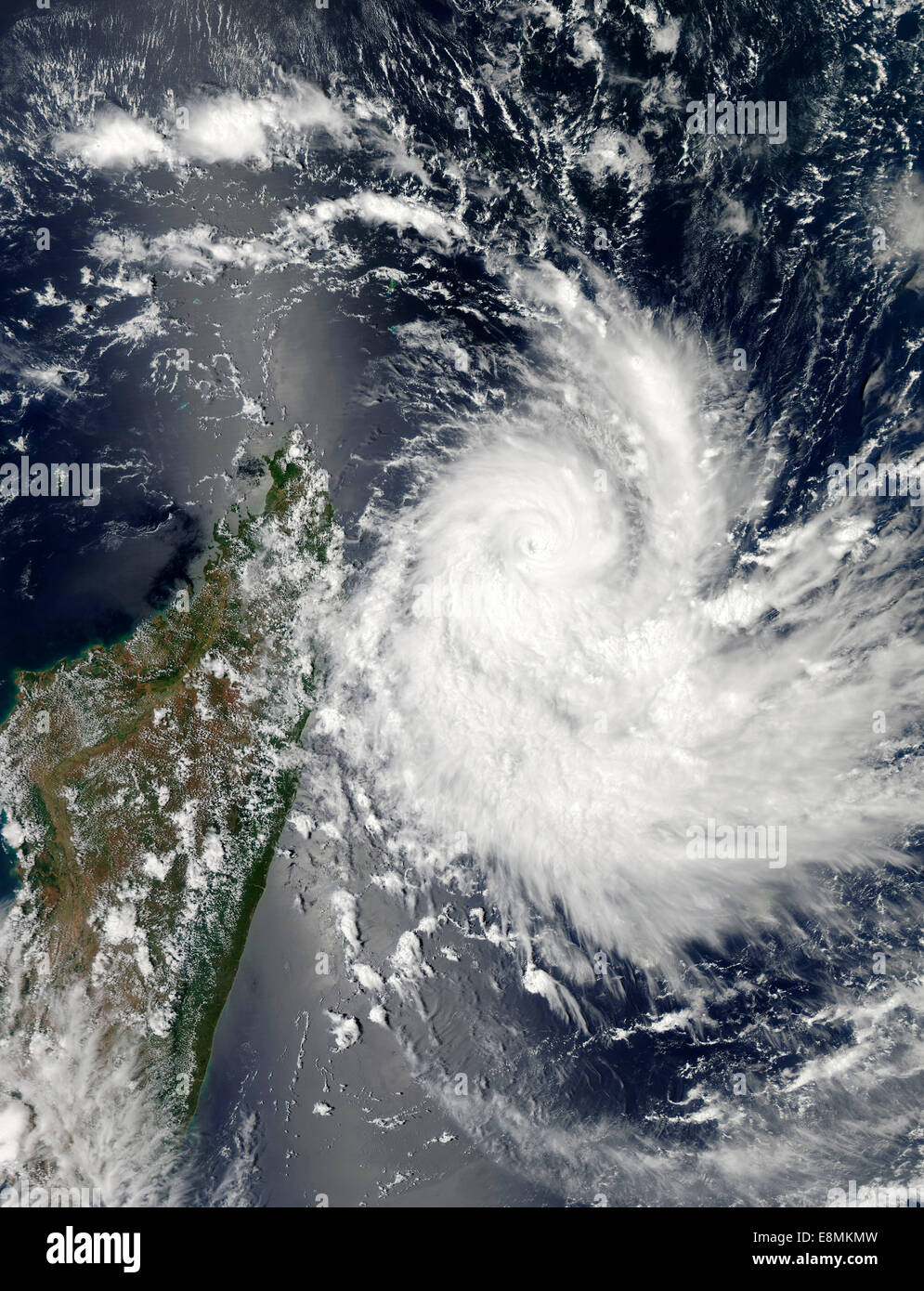 Dicembre 31, 2013 - ciclone tropicale Bejisa al largo del Madagascar. Foto Stock