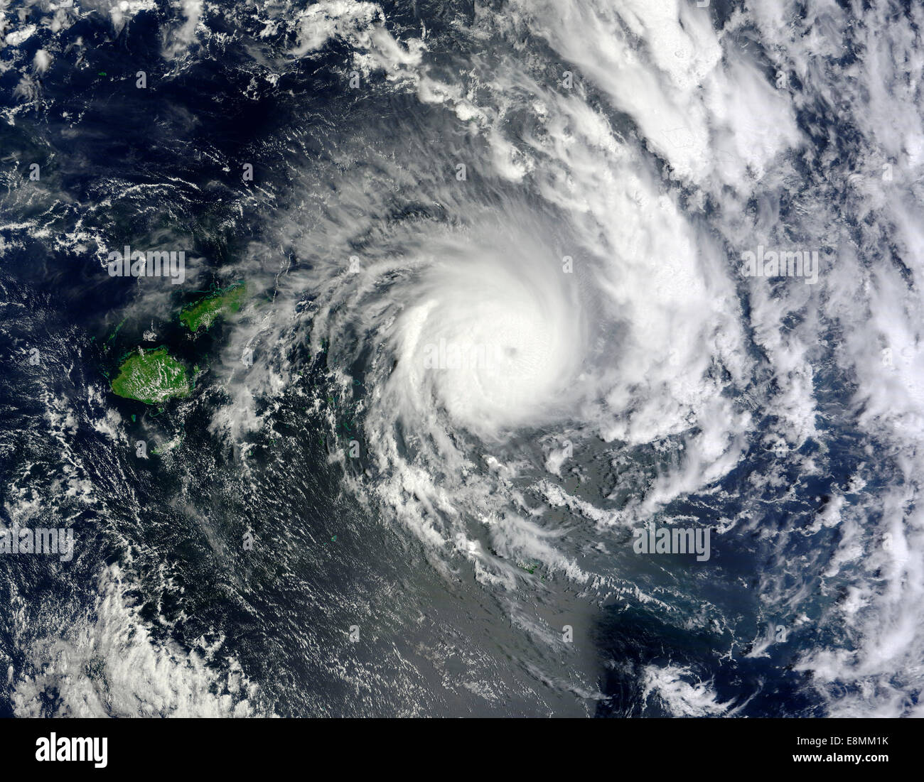 9 gennaio 2014 - ciclone tropicale Ian su isole Tonga, Oceano Pacifico. Foto Stock