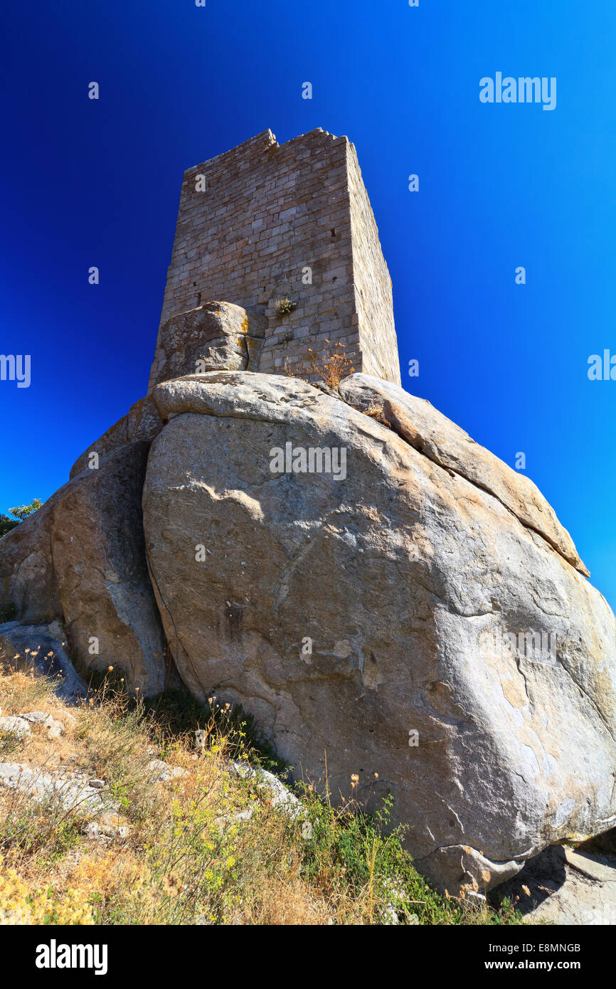 Antica San Giovanni torre di avvistamento in isola d'Elba, Toscana. Italia Foto Stock