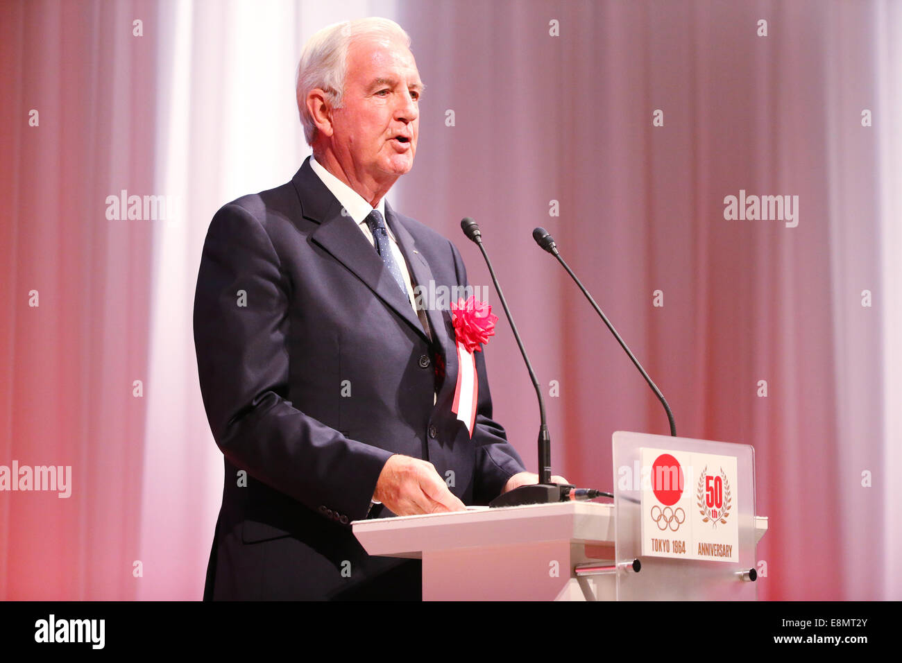 Tokyo, Giappone. Undicesimo oct, 2014. Craig Reedie, 10 Ottobre 2014 : celebrazione memoriale della Tokyo Giochi Olimpici nel 1964 è tenuto al Palace Hotel Tokyo. Molti olympian che hanno gareggiato in Tokyo Olimpiadi hanno partecipato a Tokyo in Giappone. © AFLO SPORT/Alamy Live News Credito: Aflo Co. Ltd./Alamy Live News Foto Stock