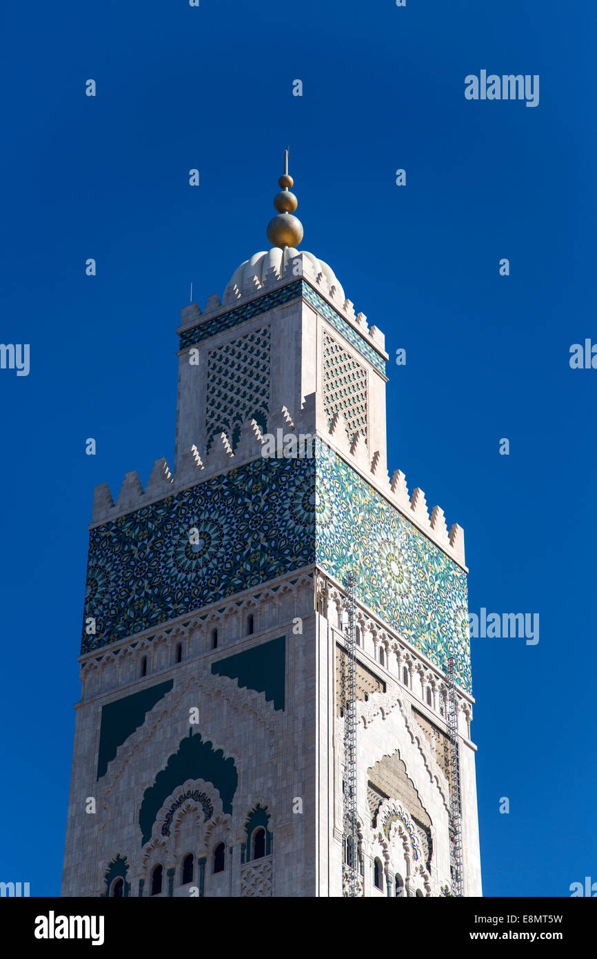Moschea Hassan II a Casablanca, Marocco Foto Stock