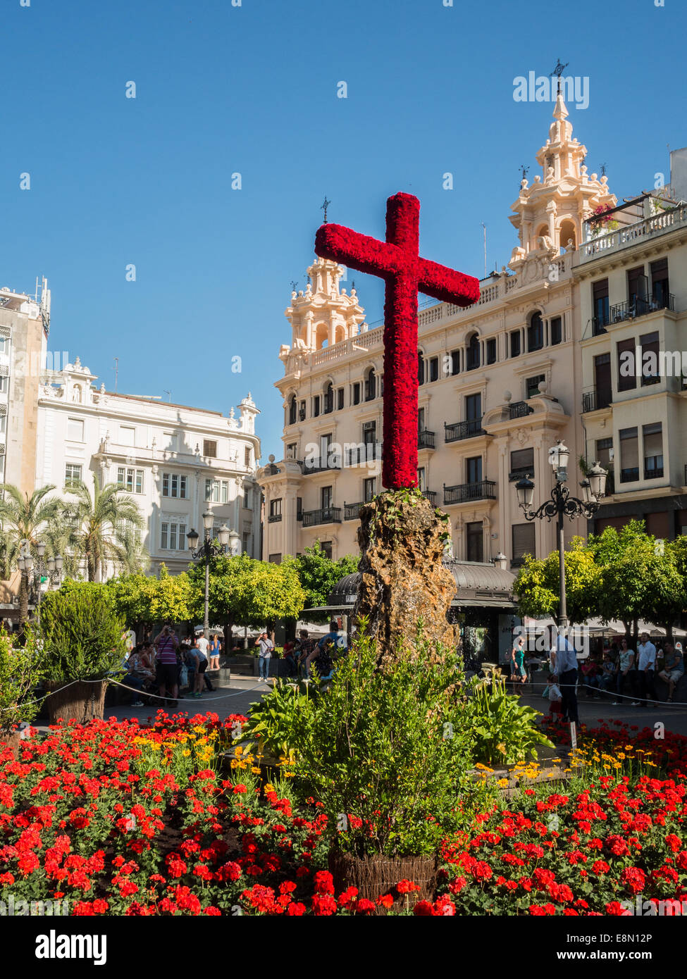 Las Cruces de Mayo in Plaza de las Tendillas, Cordoba Foto Stock