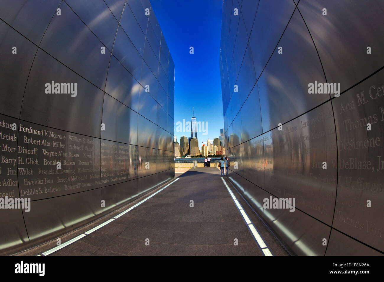 "Vuota il cielo' New Jersey 9/11 Memorial Liberty State Park in Jersey City New Jersey Foto Stock