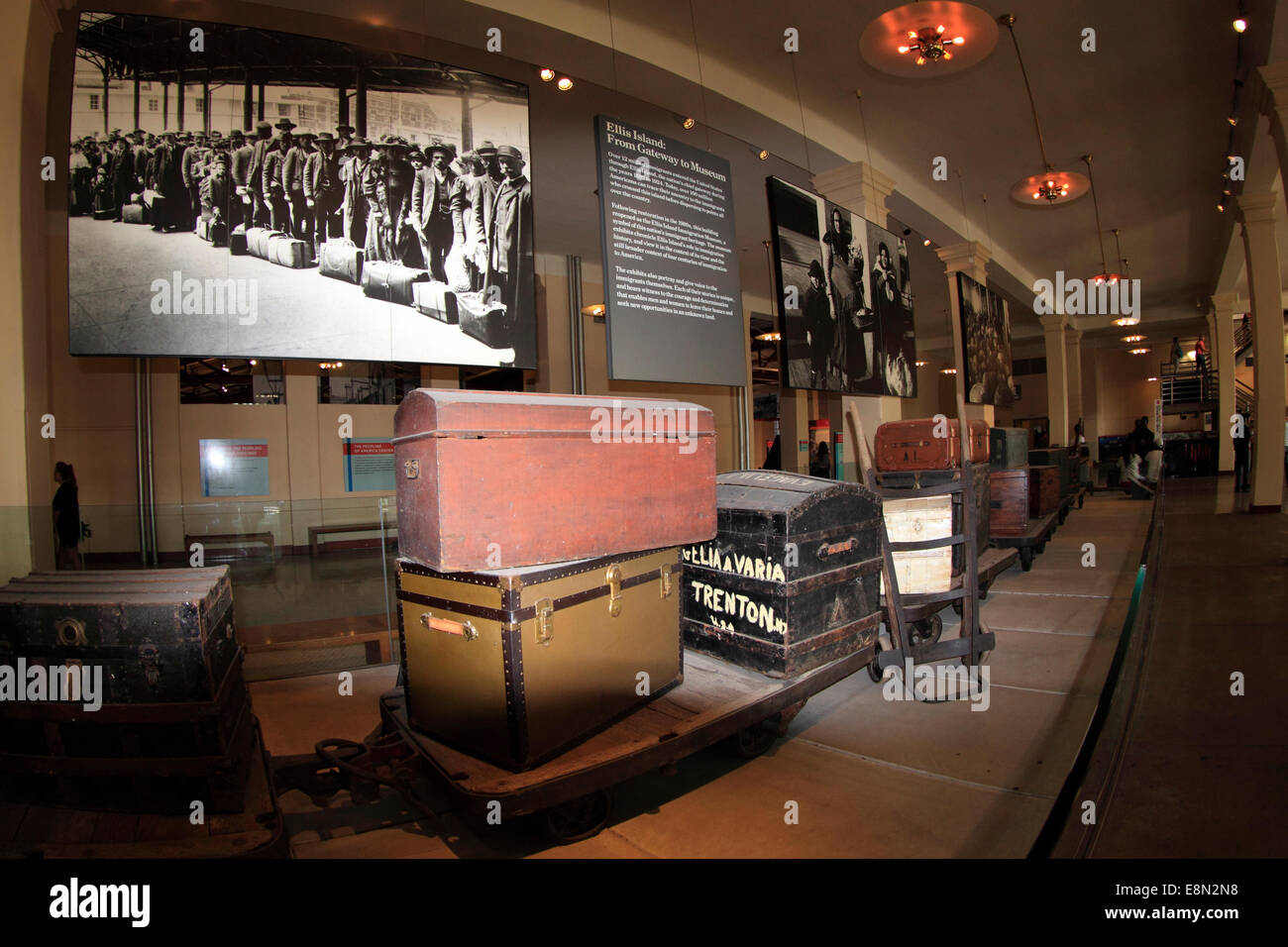 Ellis Island monumento nazionale del porto di New York Foto Stock