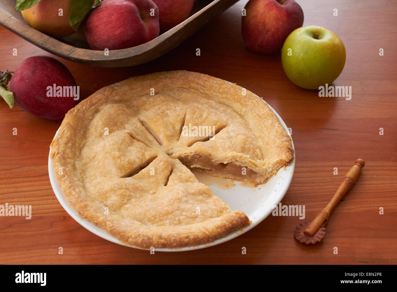 Tradizionale Torta di mele Foto Stock