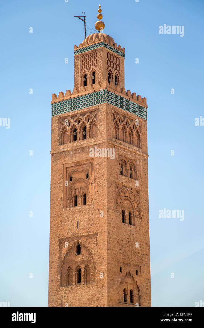 La moschea Koutubia in Marrakech, Marocco Foto Stock