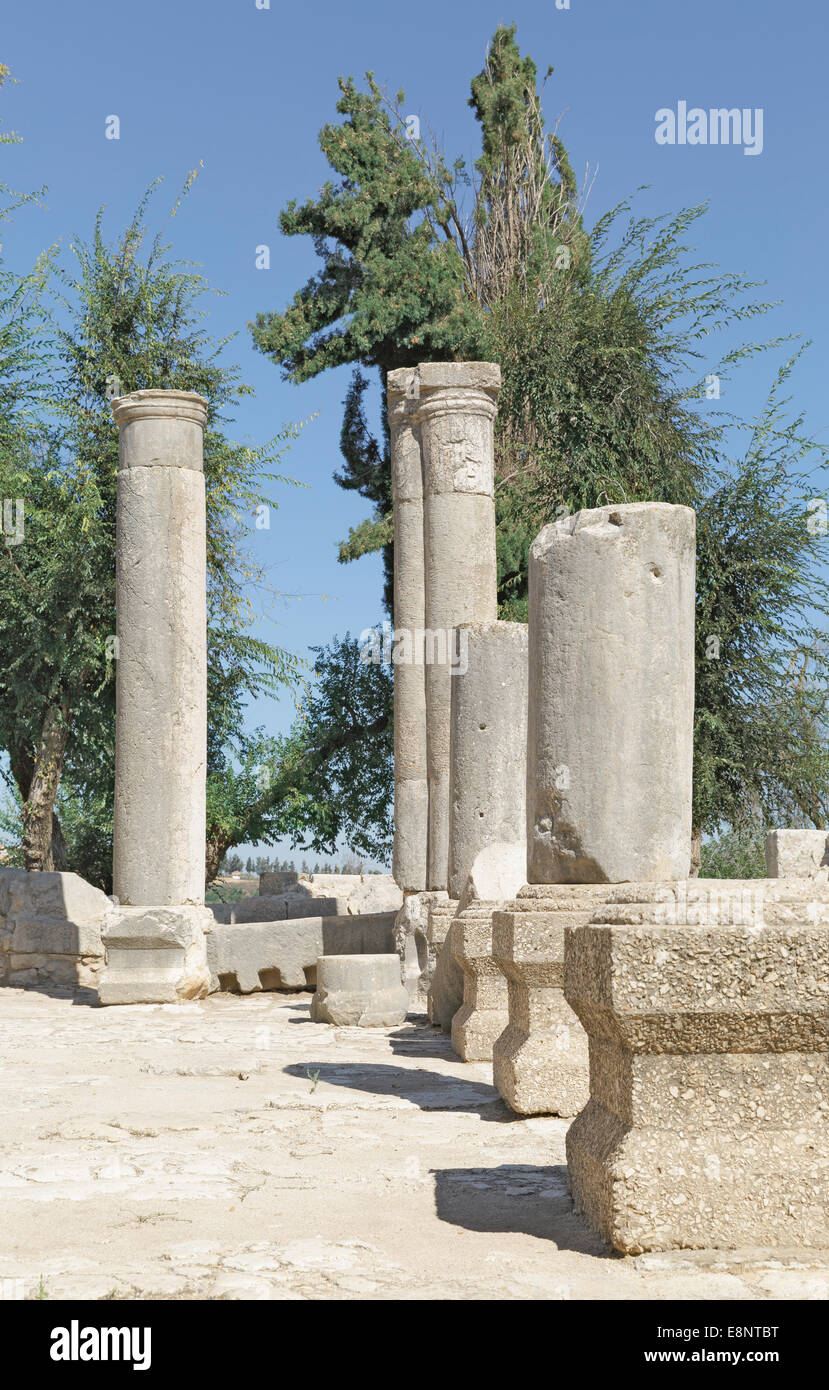 I ruderi della antica sinagoga in Israele Foto Stock