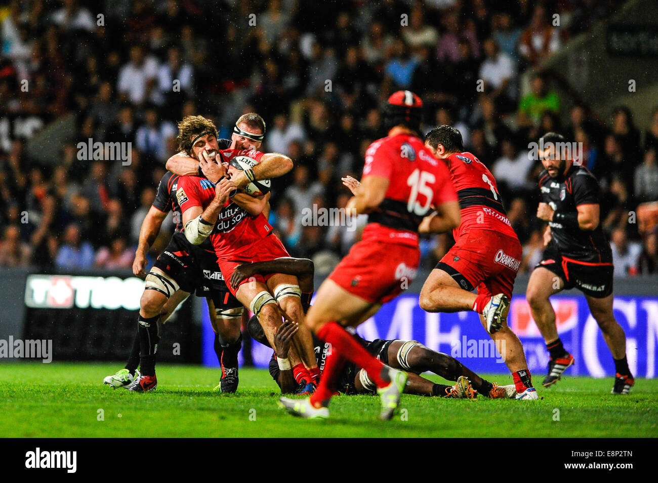Toulouse, Francia. Xii oct, 2014. Top14 Rugby Union, Toulouse, rispetto a Tolone. Credit: Azione Plus immagini di sport/Alamy Live News Foto Stock