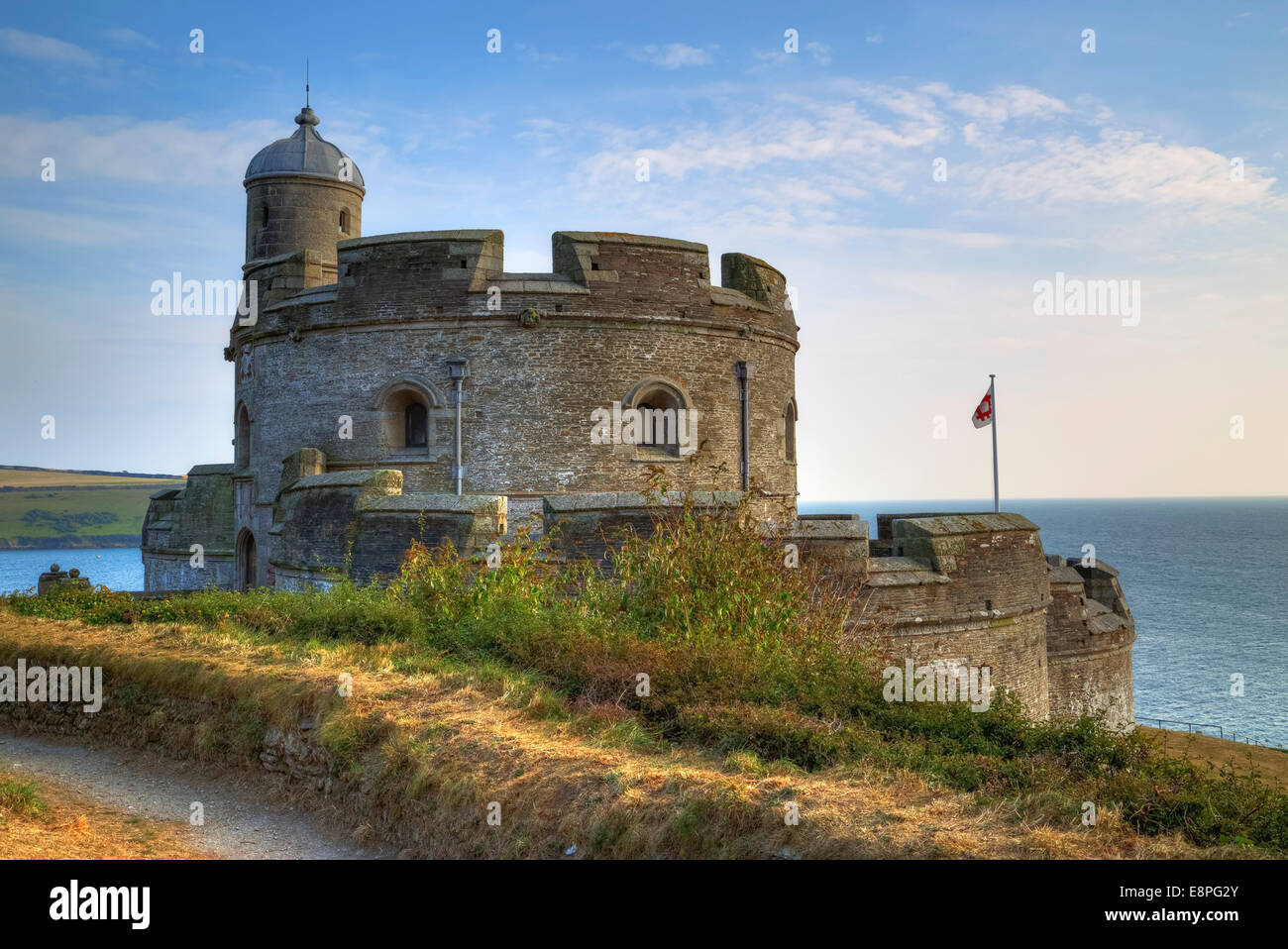 St Mawes, Castello, Cornwall, England, Regno Unito Foto Stock