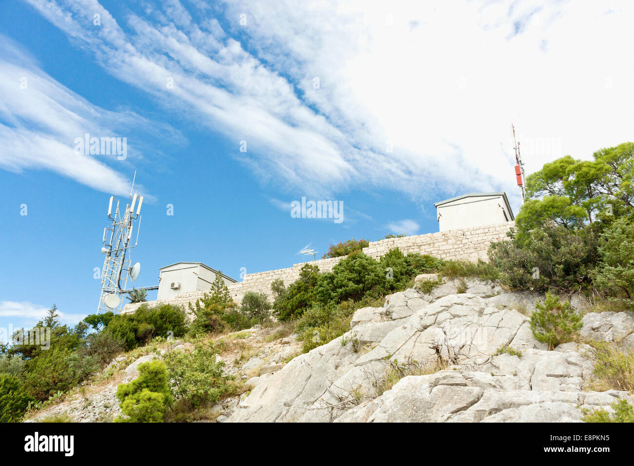 Fortino Napoleonico sopra la citta di Hvar, isola di Hvar, Croazia Foto Stock