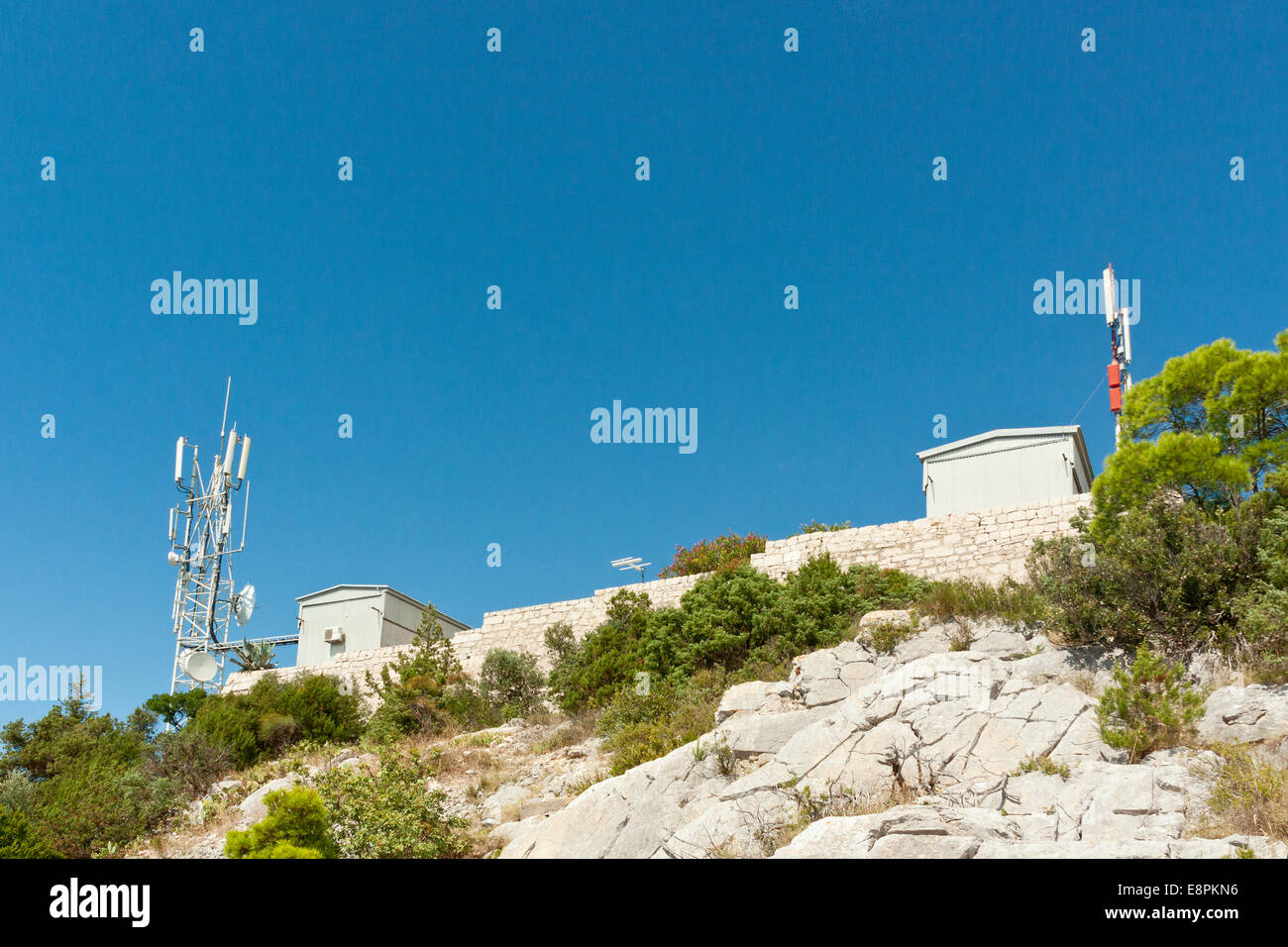 Fortino Napoleonico sopra la citta di Hvar, isola di Hvar, Croazia Foto Stock