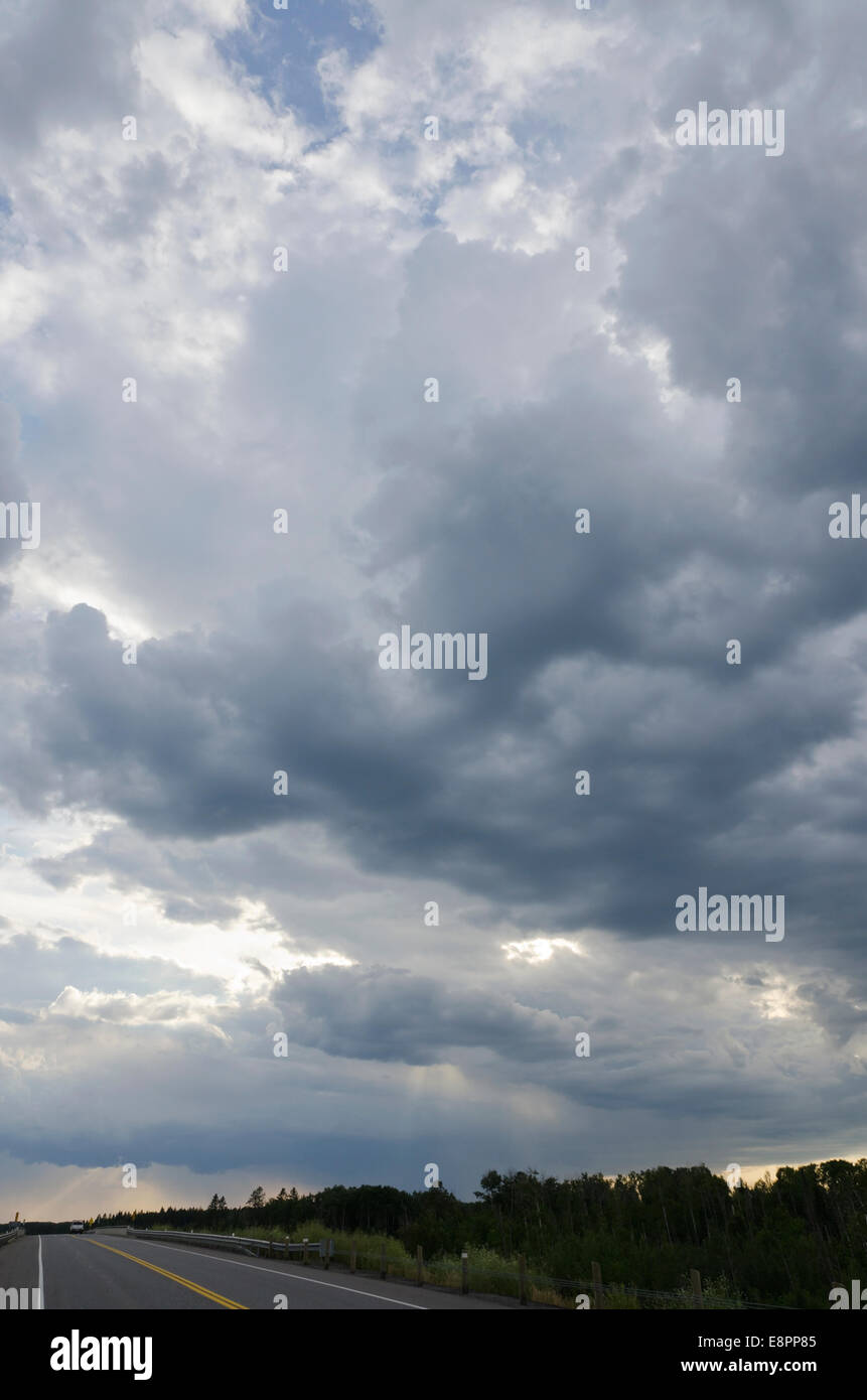 Trans Canada highway a nord del Lago Superior Foto Stock