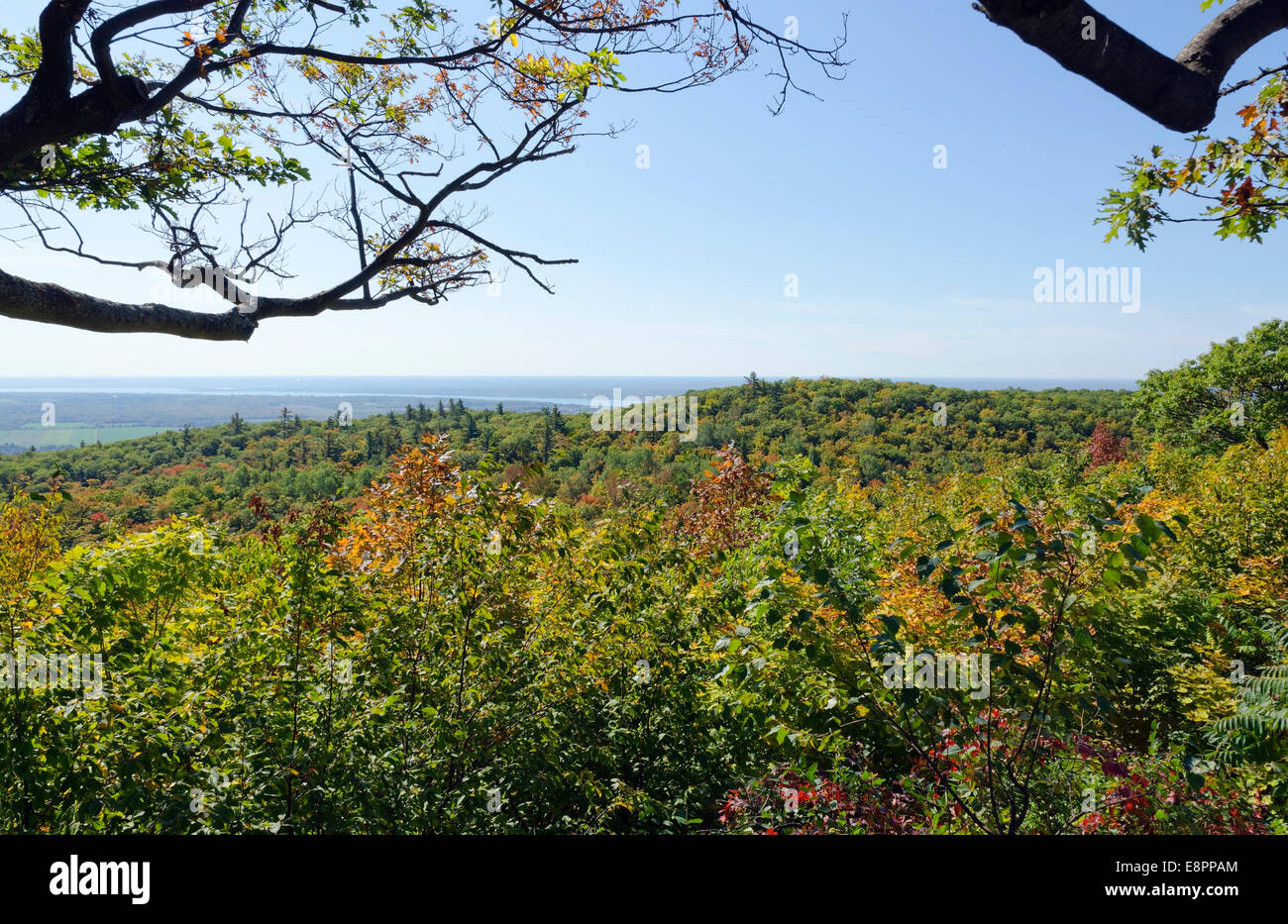Gatineau plateau e Ottawa River Valley in autunno Foto Stock