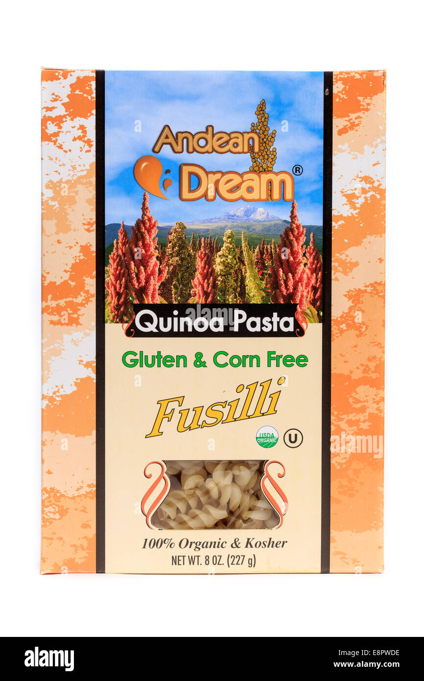 Sogno andino di Quinoa Pasta Fusilli Foto Stock