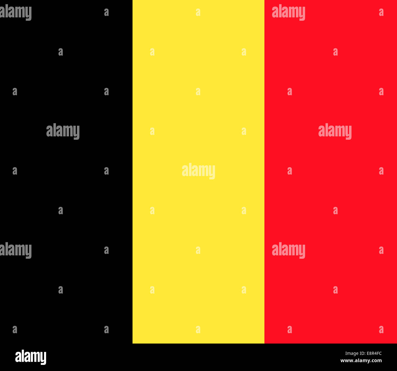 Bandiera del Belgio - Belgio flag standard ratio - modalità colore RGB reale Foto Stock