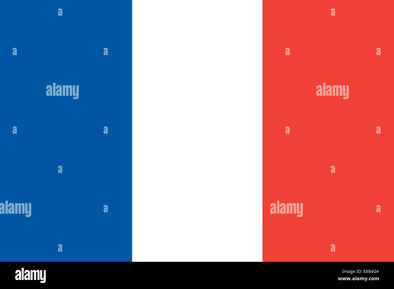 Bandiera della Francia - Francia bandiera standard ratio - vero RGB modalità colore Foto Stock