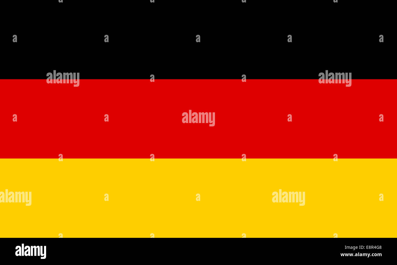 Bandiera della Germania - Germania flag standard ratio - vera modalità colore RGB Foto Stock