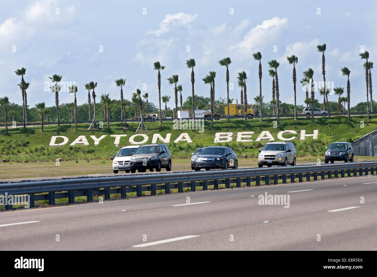 Interstate segni a Daytona Beach Florida Foto Stock