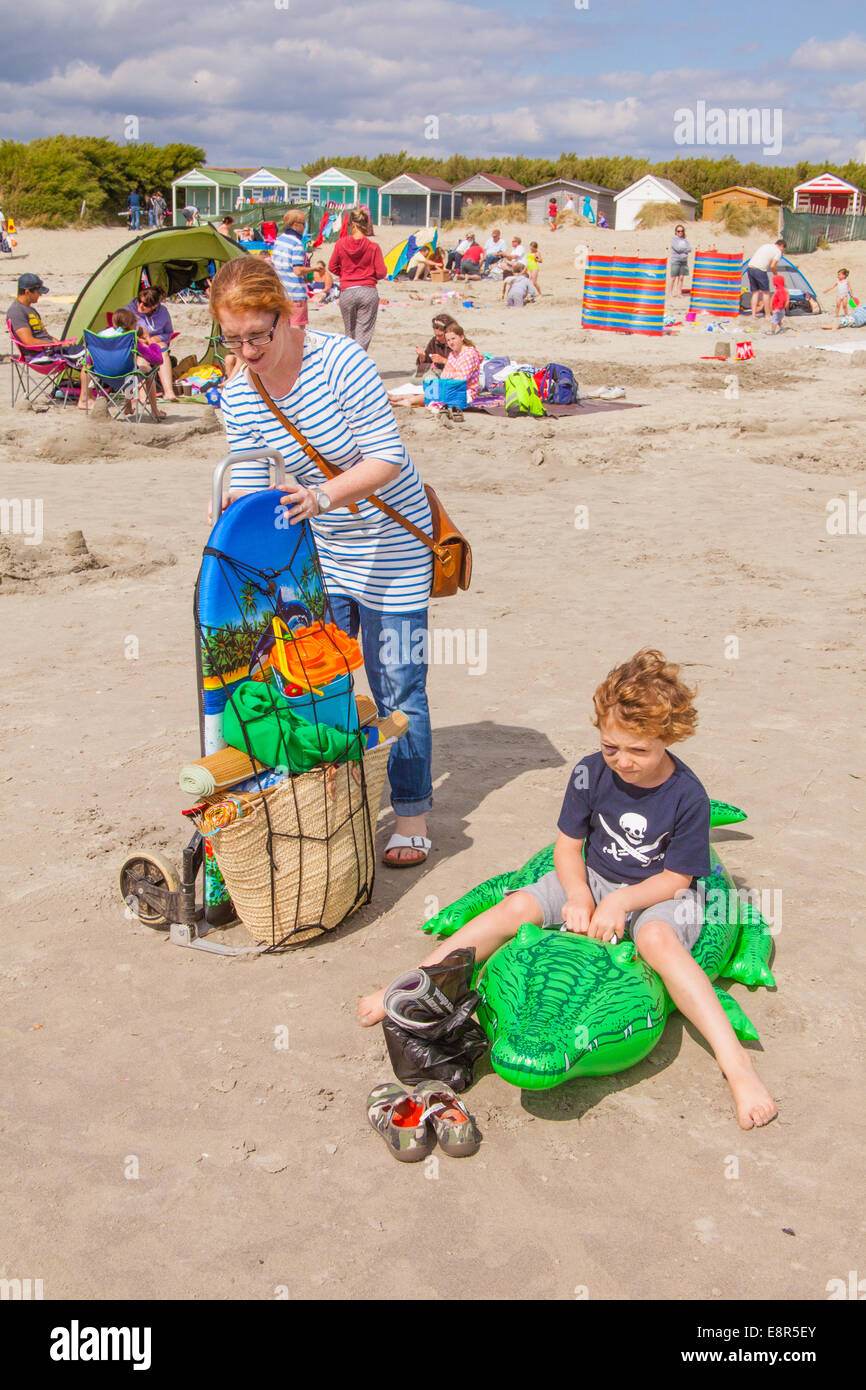 West Wittering Beach, West Sussex England, Regno Unito. Foto Stock