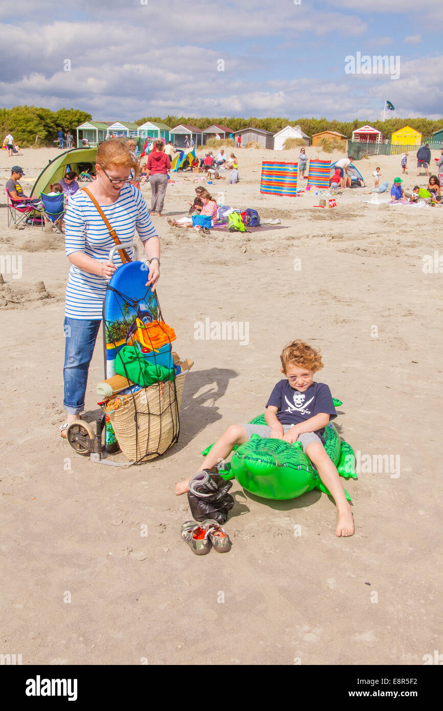 West Wittering Beach, West Sussex England, Regno Unito. Foto Stock