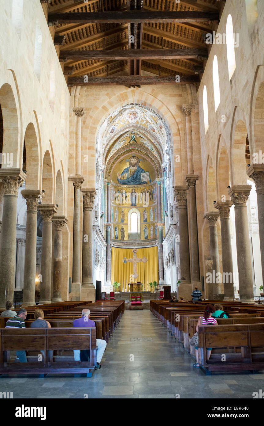 Duomo di Cefalu' Sicilia Italia Foto Stock