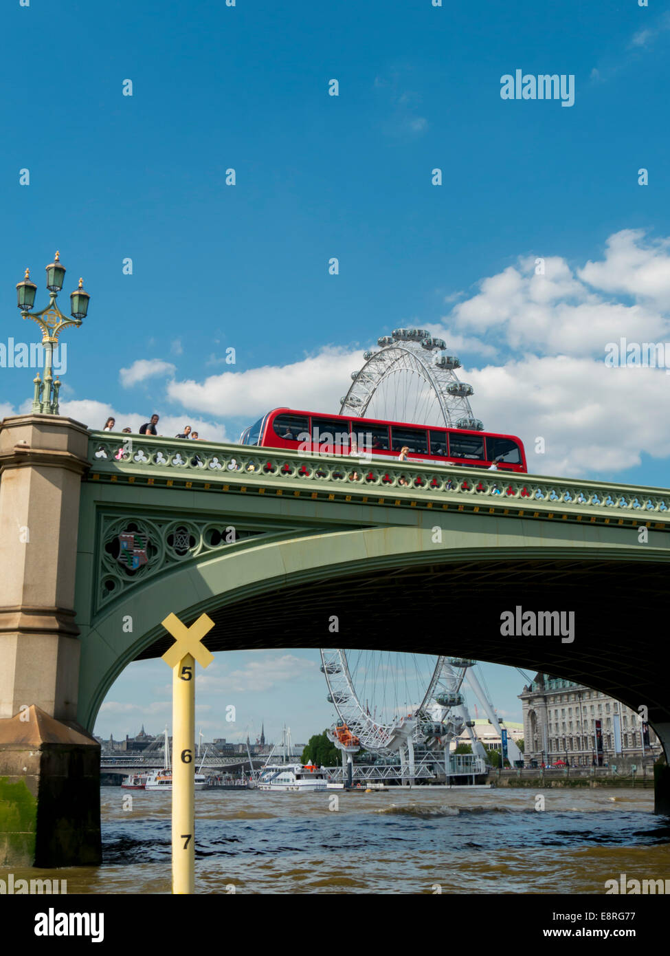 Regno Unito, Inghilterra, Londra, Millenium riverscape ruota Foto Stock