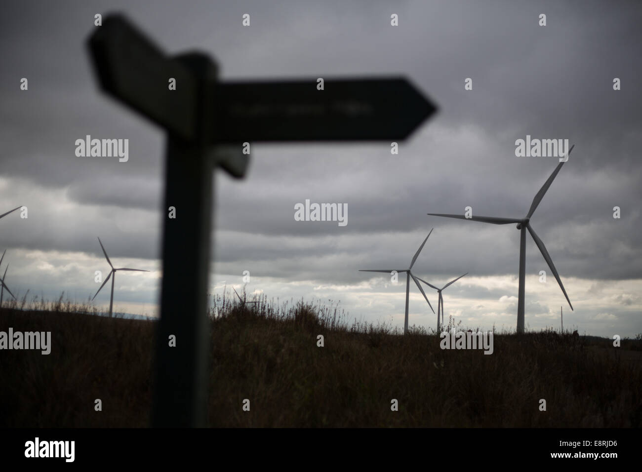 Scottish Power Whitelee Wind Farm, Eaglesham Moor, vicino a Glasgow, Scozia Foto Stock