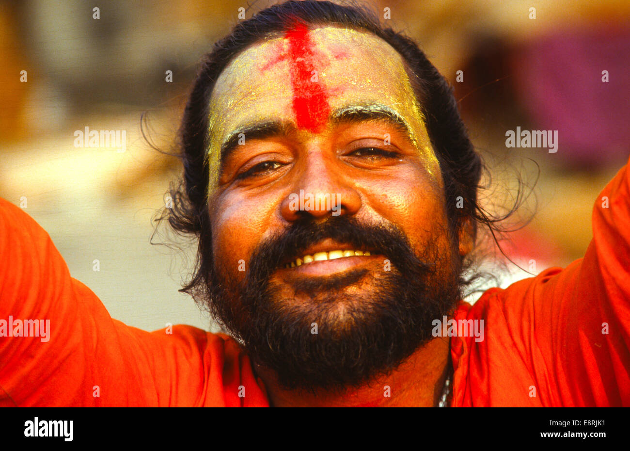 Ritratto di uomo santo in Kolkata india Foto Stock