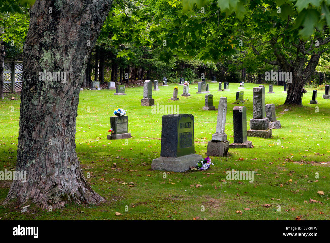 Alma Regno cimitero 1843 - Alma, New Brunswick, Canada Foto Stock