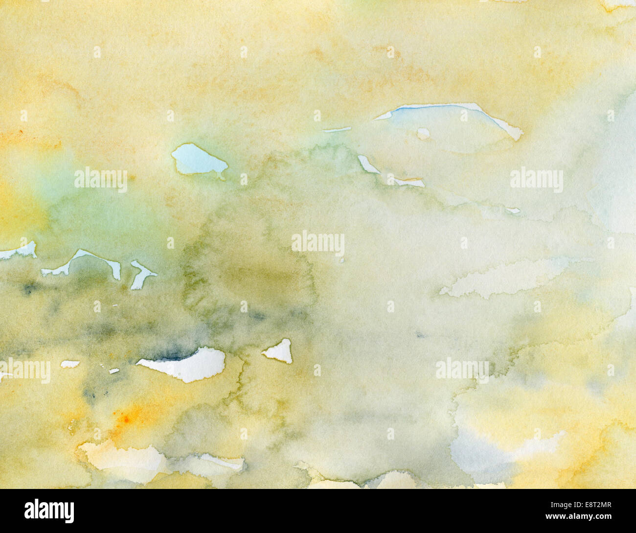 Acquerello texture di sfondo. Acquerello originale sullo sfondo con texture in grungy sporco giallo. Foto Stock Acquerello texture di sfondo. Acquerello originale sullo sfondo con texture in grungy sporco giallo. Foto Stock
