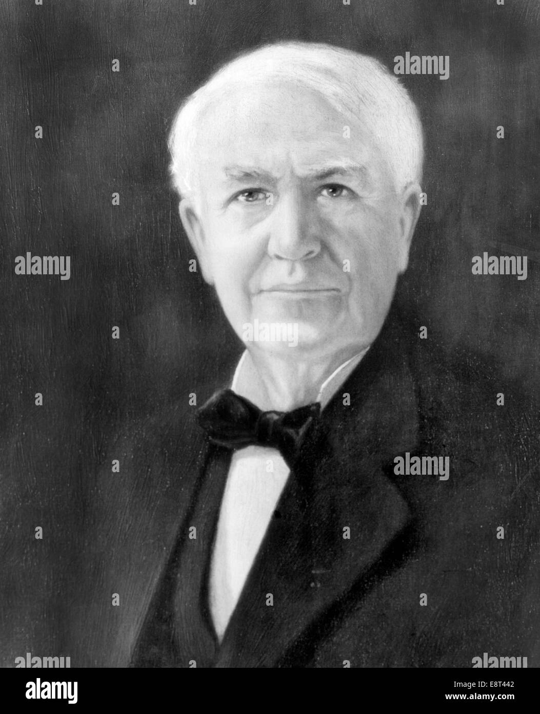 Ritratto di Thomas A. Edison come senior indossando Cappotto & TIE Foto Stock