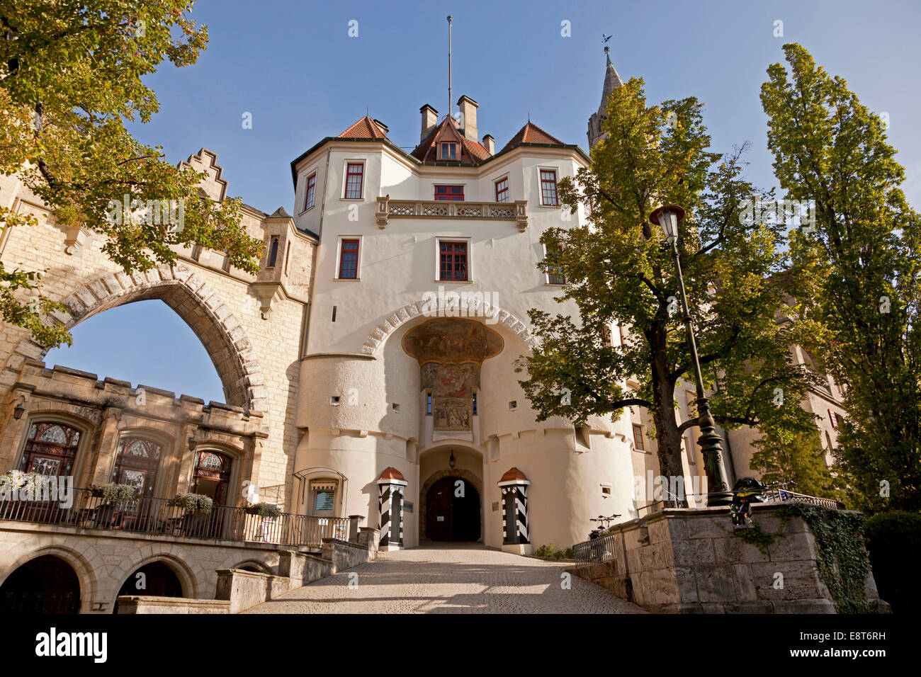 Schloss Sigmaringen Castle, un Castello Hohenzollern, royal palazzo residenziale e sede amministrativa dei principi di Foto Stock