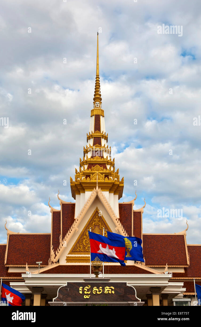 Assemblea nazionale edificio, sede del parlamento della Cambogia, Phnom Penh Cambogia Foto Stock