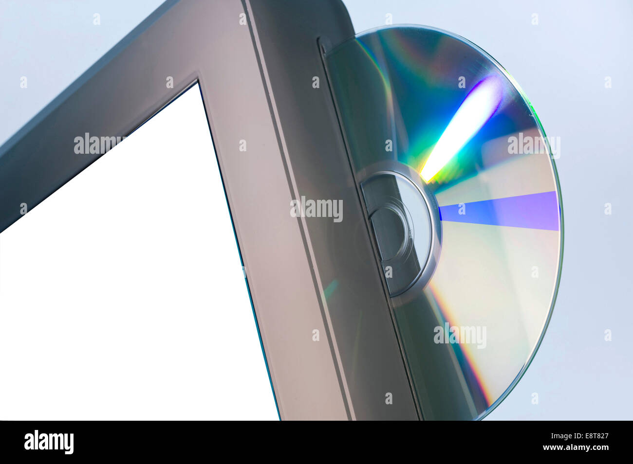CD nel drive di un computer Foto Stock