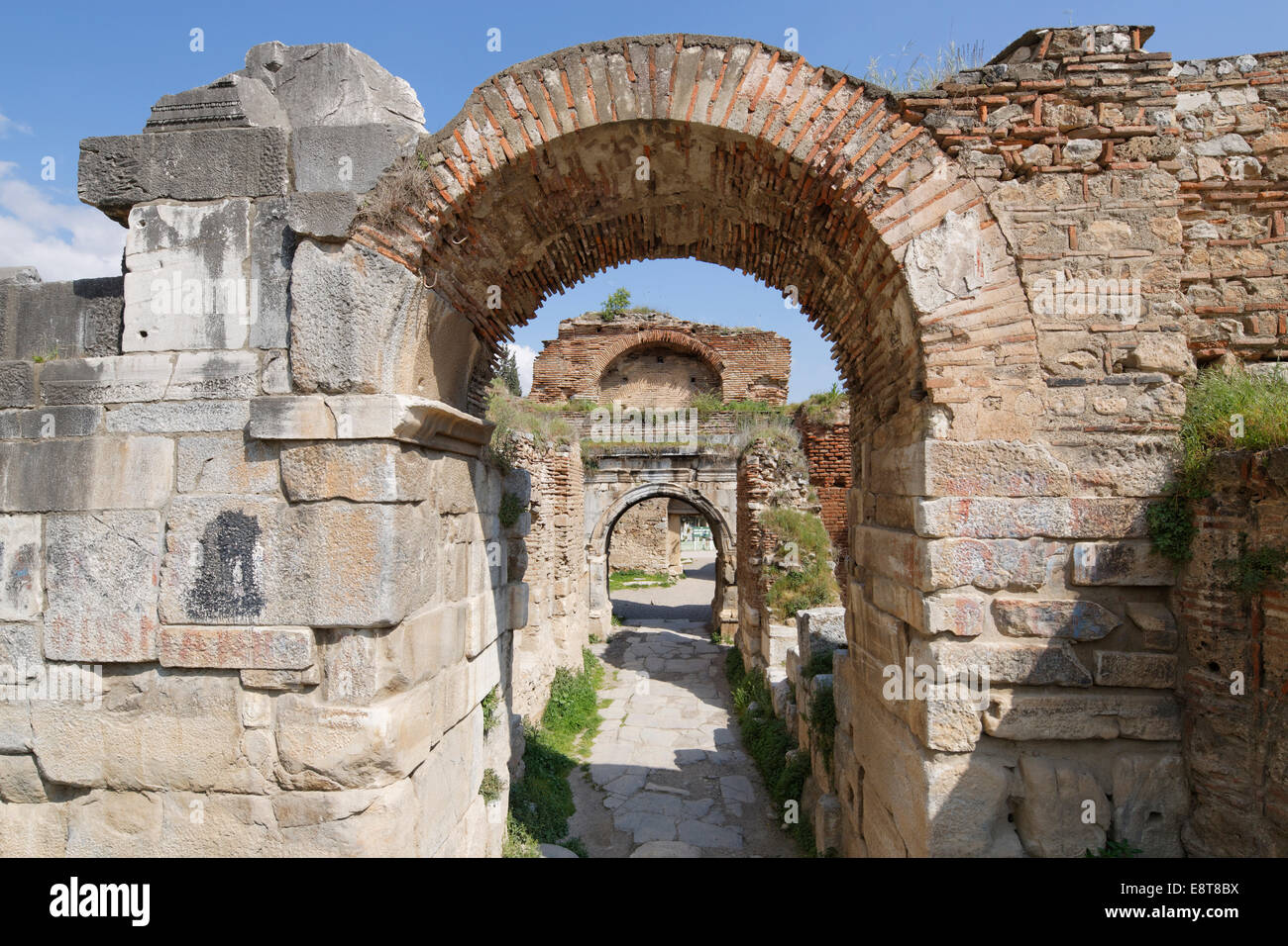 Lefke gate, antiche mura della città di Iznik, Bursa provincia, regione di Marmara, Turchia Foto Stock