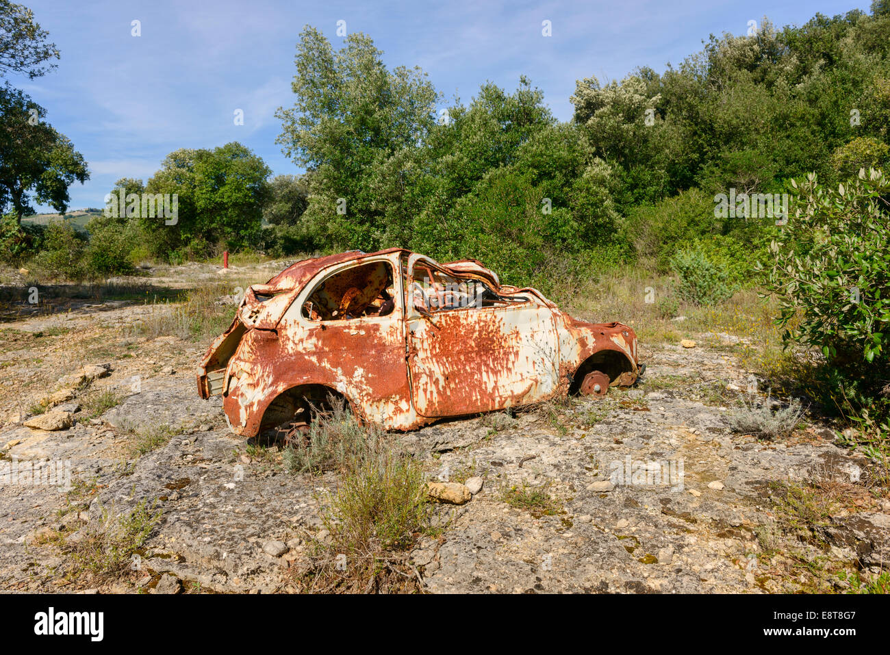 Automobile abbandonata Foto Stock