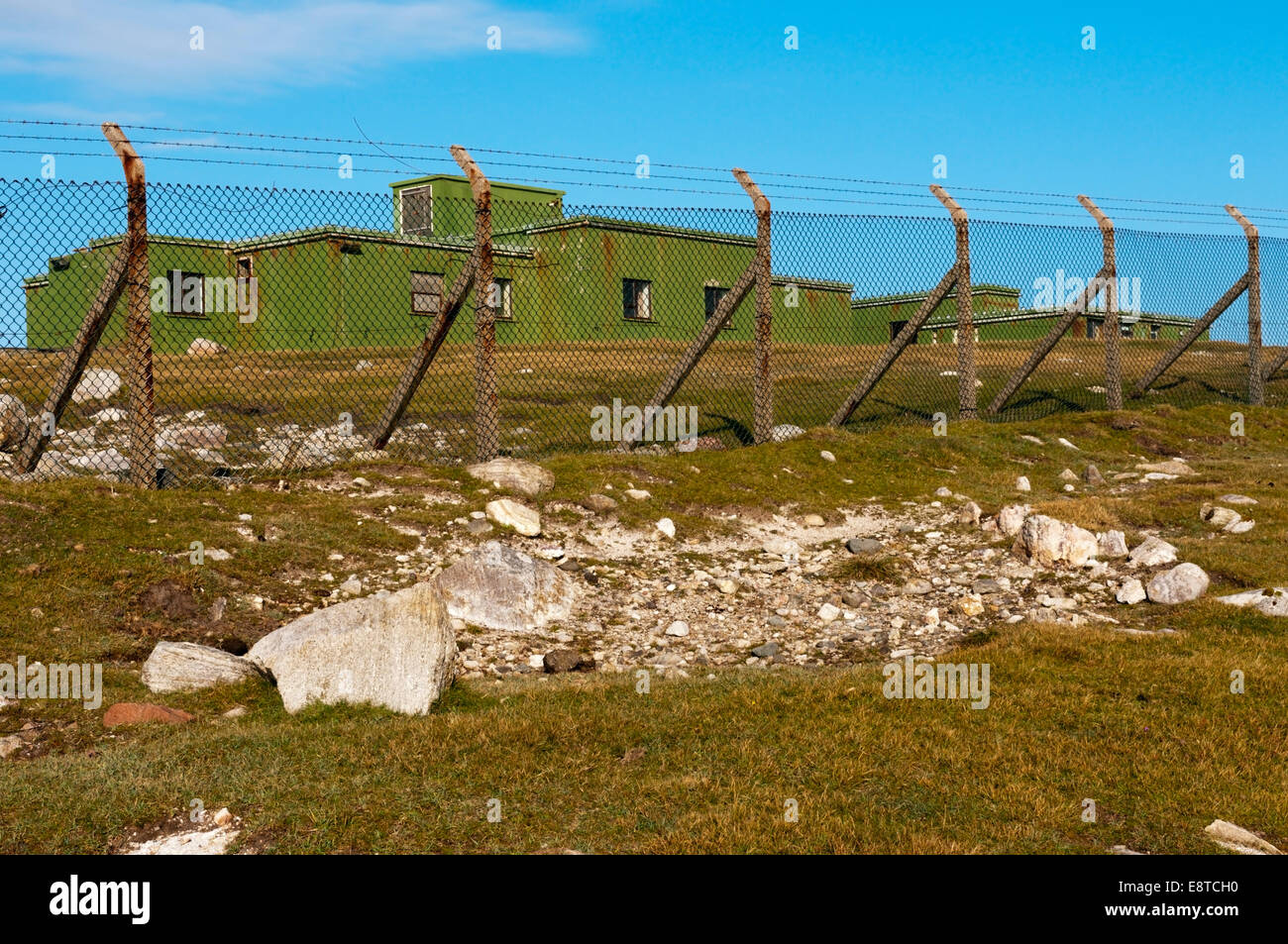 Il chiuso Aird Uig tipo R10 stazione radar a Gallan Capo dell'isola di Lewis. I dettagli nella descrizione. Foto Stock