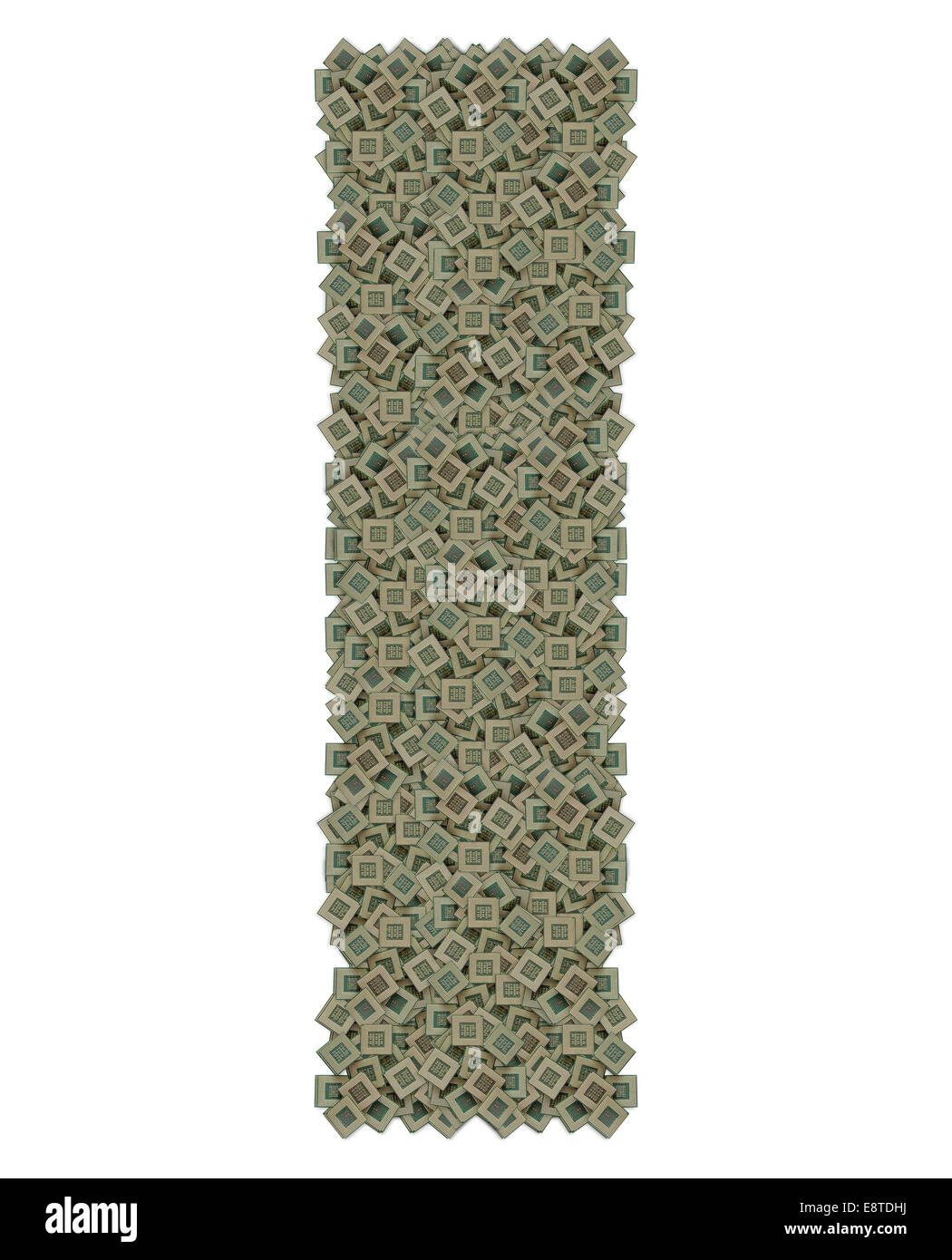 La lettera che ho fatto di vecchi e sporchi microprocessori Foto Stock