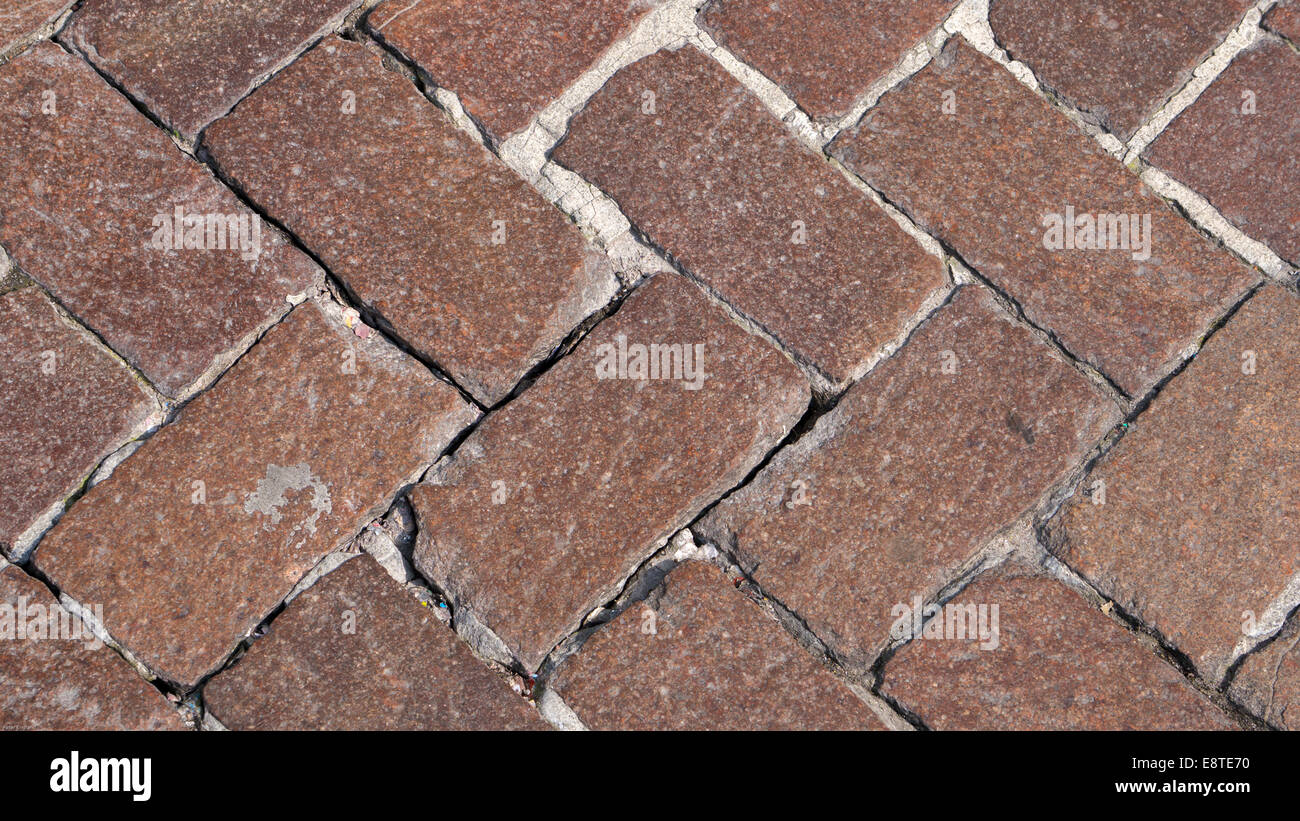 Il blocco stradale in mattoni Foto Stock