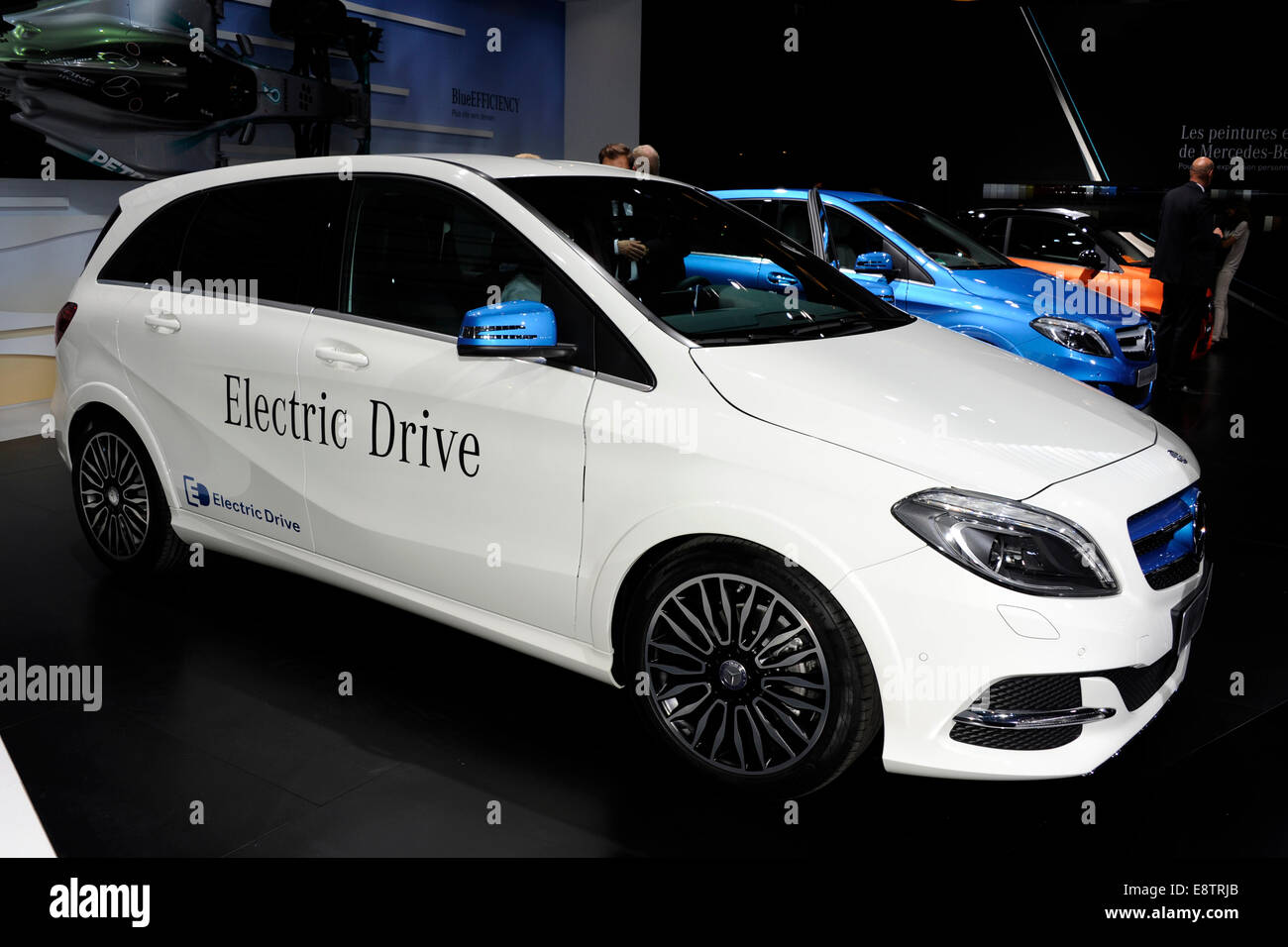 Mercedes Classe B trazione elettrica,Motor Show di Parigi,Francia Foto Stock