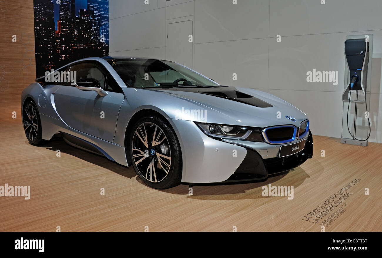 BMW i8,Hybrid,Motor Show di Parigi,Francia Foto Stock