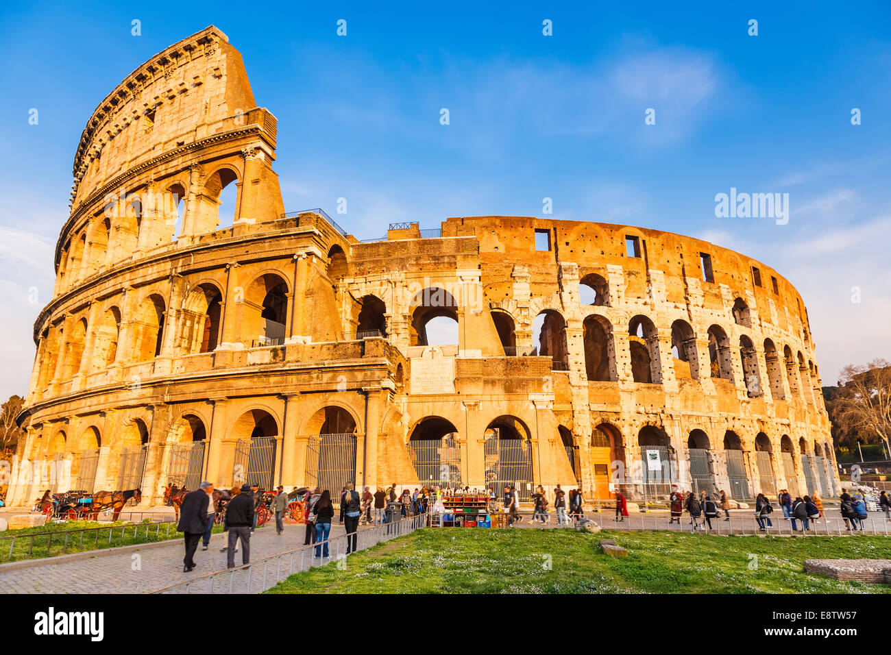 Colosseo al tramonto Foto Stock