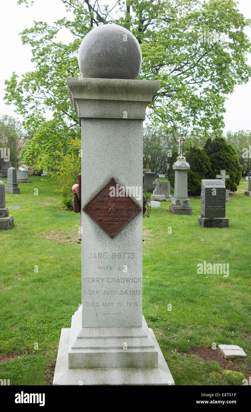 Henry Chadwick tomba cimitero Green-Wood Foto Stock