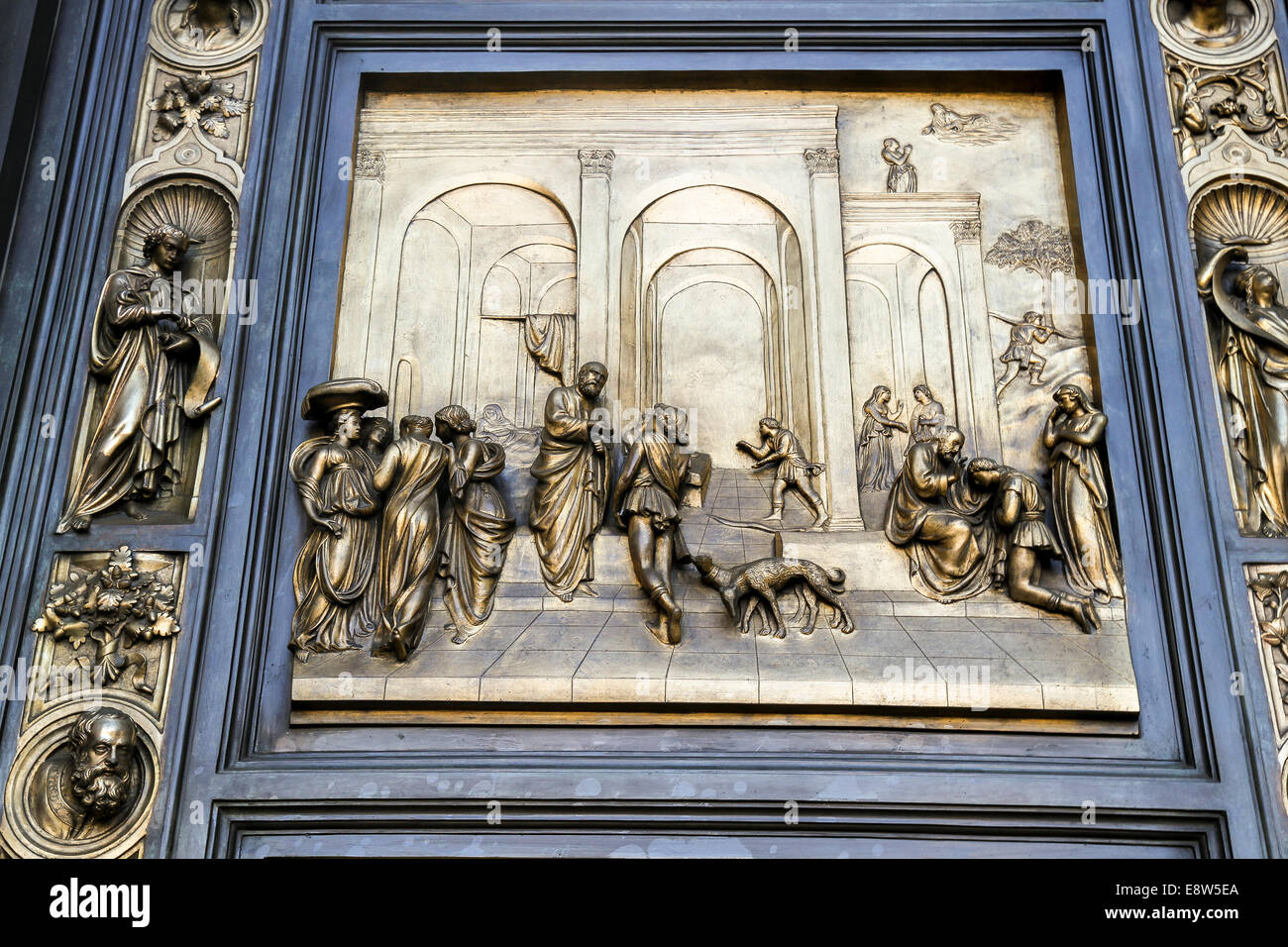 Dettaglio della Cattedrale di Grace porte, Nob Hill, San Francisco, California Foto Stock
