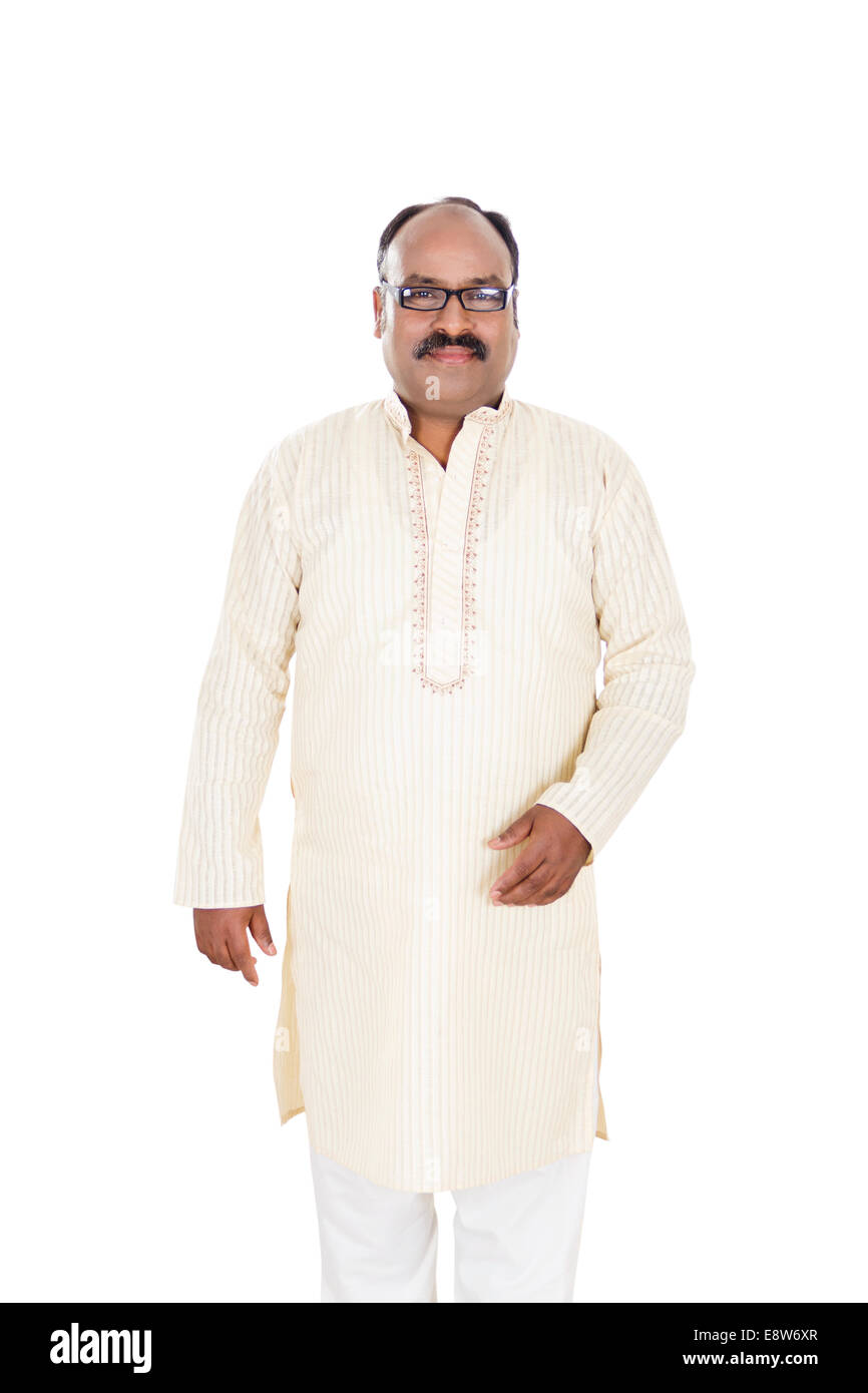 1 Indian Man Standing Foto Stock
