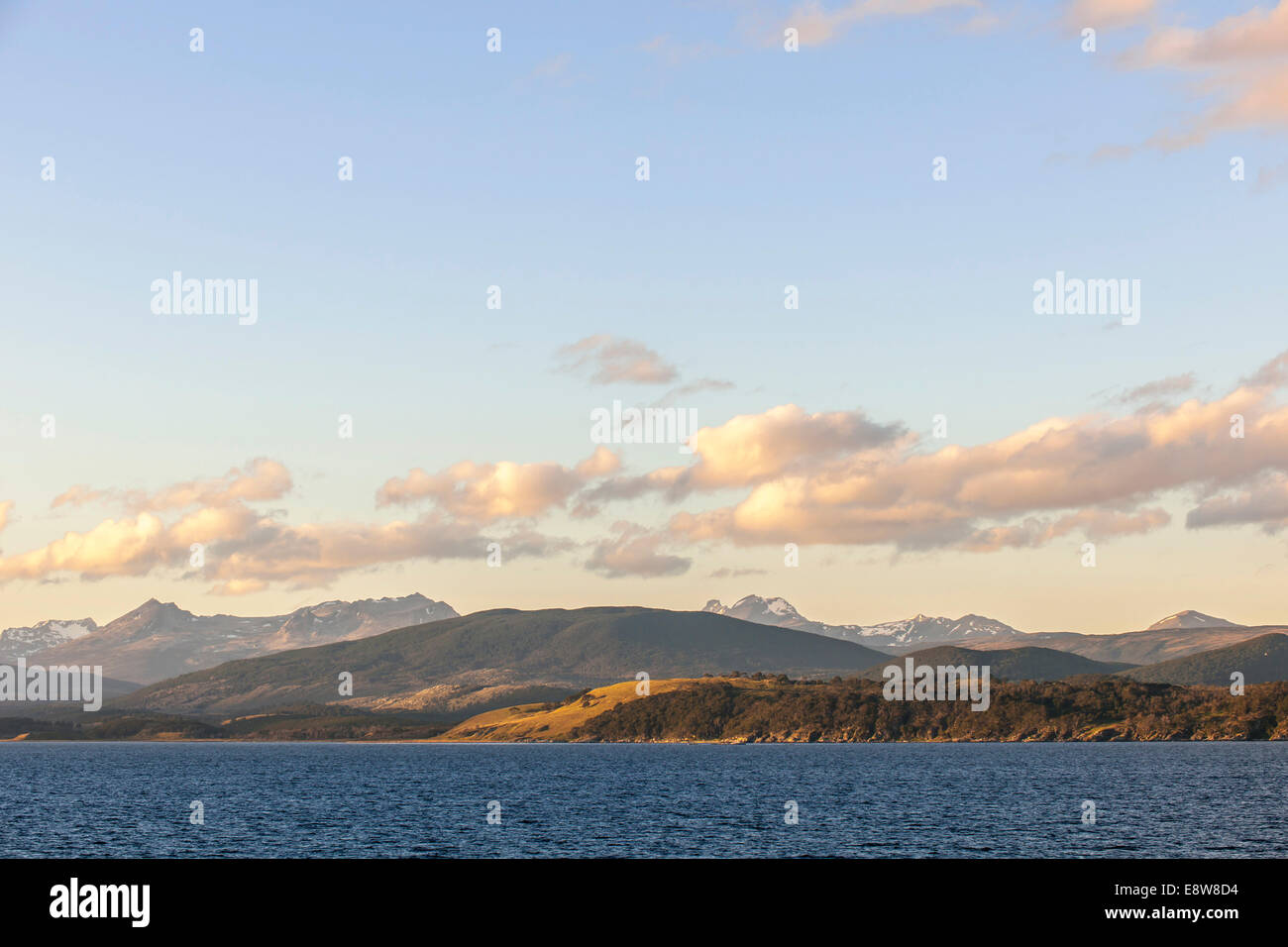 Paesaggio presso il Canale di Beagle, Tierra del Fuego Provincia, Argentina Foto Stock