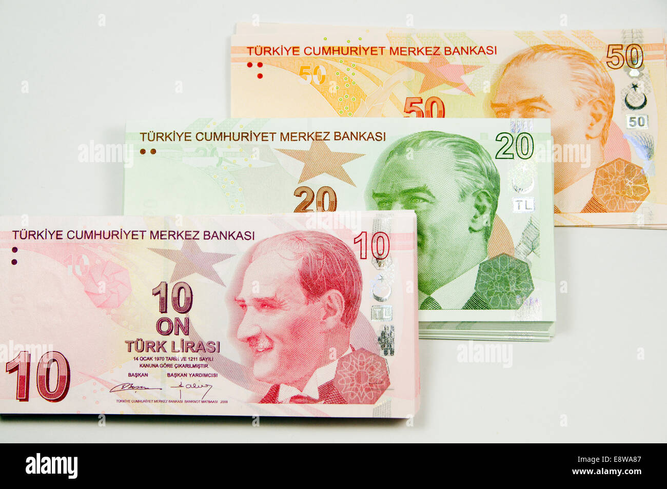 La Lira turca note Foto Stock